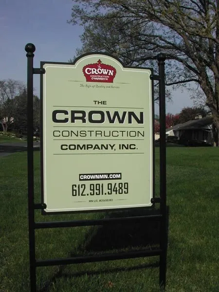 Contractor yard sign example